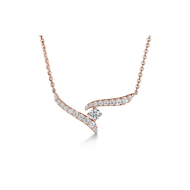 Hearts On Fire Vela Crossover Pendant UU2646 : 0.30 : 18 : 18KR : GH/VS