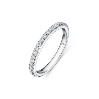 Hearts On Fire Vela French Cut Pavé Band UU2642 : 0.30 : 7.00 : PLAT : GH/VS