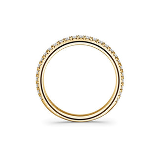 Hearts On Fire Vela French Cut PavÃ© Band UU2642 : 0.30 : 7.00 : 18KY : GH/VS