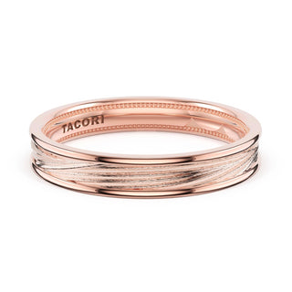 Sculpted Texture Band in 14kt Rose Gold