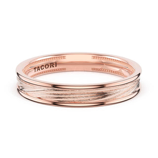 Sculpted Texture Band in 14kt Rose Gold