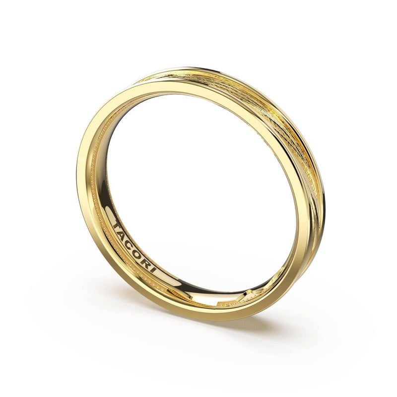 Sculpted Texture Band in 14kt Yellow Gold