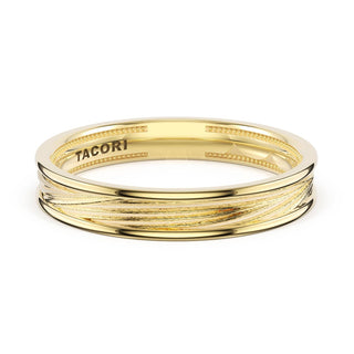 Sculpted Texture Band in 14kt Yellow Gold