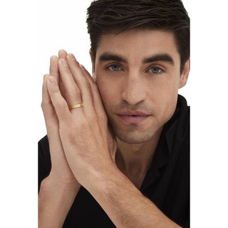 Sculpted Texture Band in 14kt Yellow Gold
