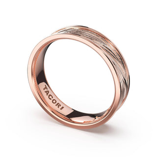Sculpted Texture Band in 14kt Rose Gold
