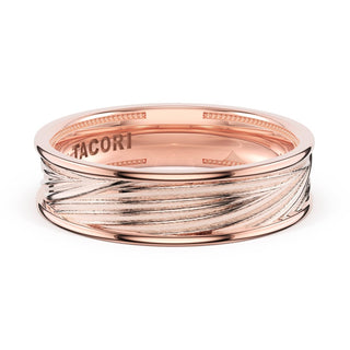 Sculpted Texture Band in 14kt Rose Gold