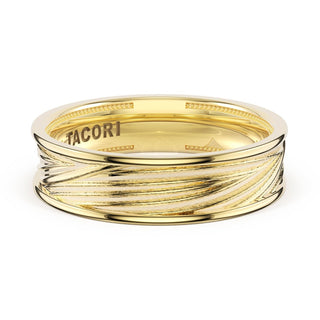 Sculpted Texture Band in 14kt Yellow Gold