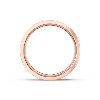 Sculpted Texture-Pavé Band for Her in 14kt Rose Gold