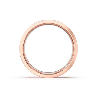 Sculpted Texture-Pavé Band for Her in 14kt Rose Gold