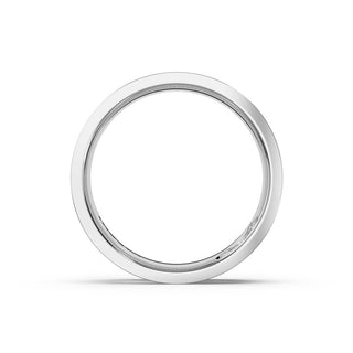 Sculpted Texture-Pavé Band for Her in 14kt White Gold