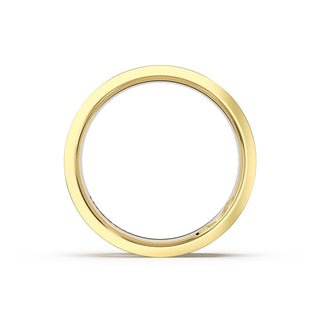 Sculpted Texture-Pavé Band for Her in 14kt Yellow Gold
