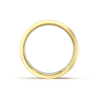 Sculpted Texture-Pavé Band for Her in 14kt Yellow Gold
