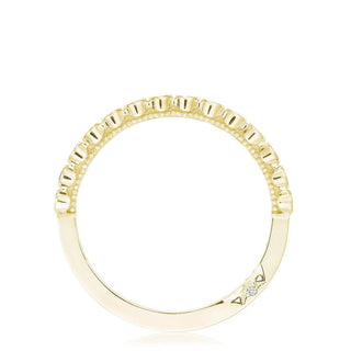 Round Bezel Droplet Wedding Band with Ruby in 14kt Yellow Gold