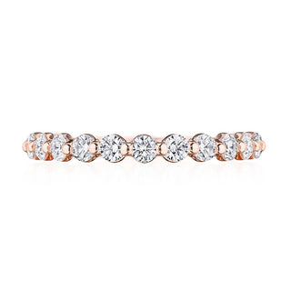 Round Diamond Wedding Band, 2.50mm in 14kt Rose Gold