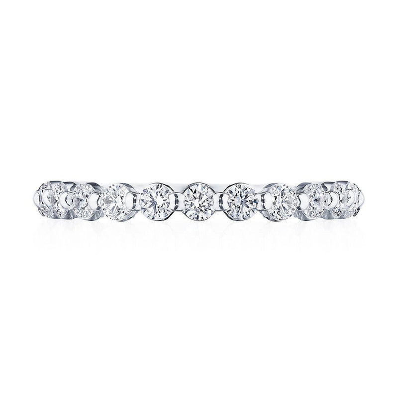 Round Diamond Wedding Band, 2.50mm in 14kt White Gold
