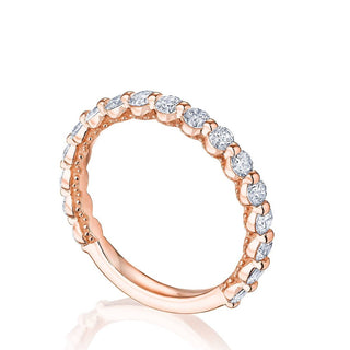 Round Diamond Wedding Band, 2.50mm in 14kt Rose Gold