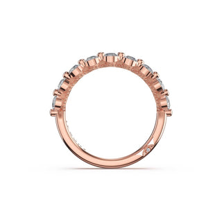 Round Diamond Wedding Band, 2mm in 14kt Rose Gold