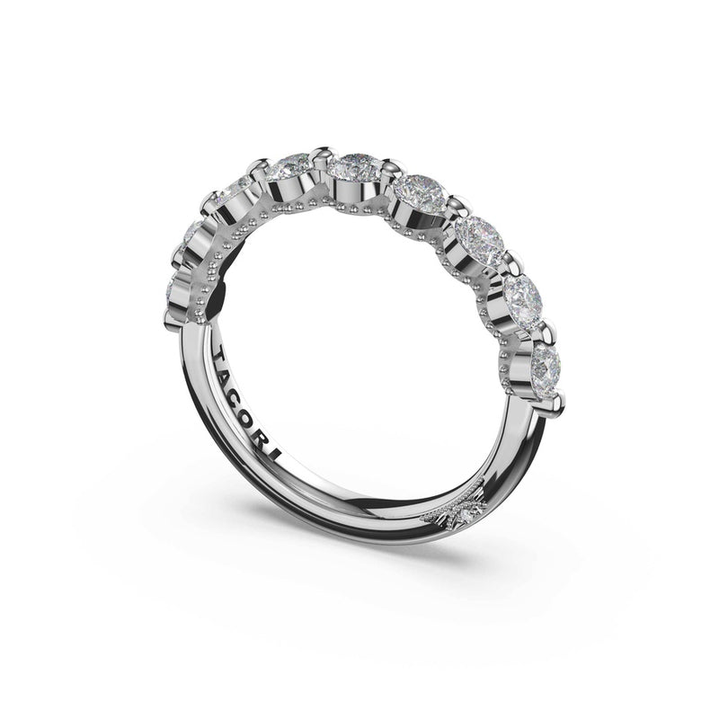 Round Diamond Wedding Band, 2mm in 14kt White Gold