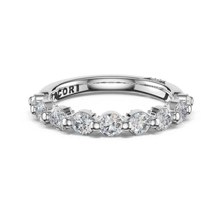Round Diamond Wedding Band, 2mm in 14kt White Gold