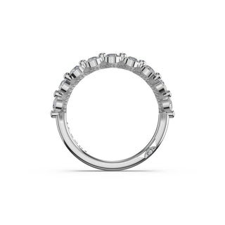 Round Diamond Wedding Band, 2mm in 14kt White Gold