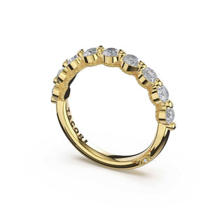 Round Diamond Wedding Band, 2mm in 14kt Yellow Gold