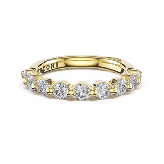 Round Diamond Wedding Band, 2mm in 14kt Yellow Gold