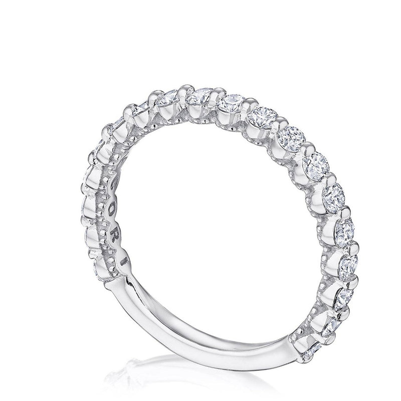 Round Diamond Wedding Band, 2mm in 14kt White Gold