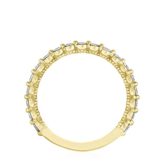 Round Diamond Wedding Band, 2mm in 14kt Yellow Gold