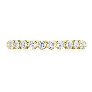 Round Diamond Wedding Band, 2mm in 14kt Yellow Gold