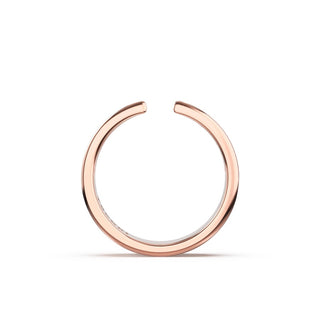 Sculpted Petal-Texture Open Band in 14kt Rose Gold
