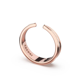 Sculpted Petal-Texture Open Band in 14kt Rose Gold