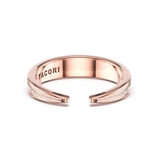 Sculpted Petal-Texture Open Band in 14kt Rose Gold