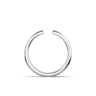 Sculpted Petal-Texture Open Band in 14kt White Gold
