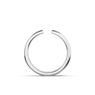 Sculpted Petal-Texture Open Band in 14kt White Gold