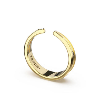 Sculpted Petal-Texture Open Band in 14kt Yellow Gold