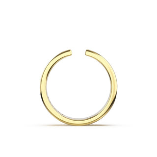 Sculpted Petal-Texture Open Band in 14kt Yellow Gold