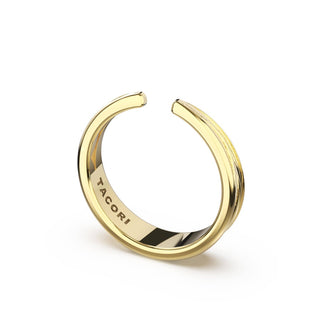 Sculpted Petal-Texture Open Band in 14kt Yellow Gold