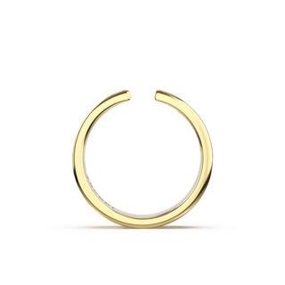 Sculpted Petal-Texture Open Band in 14kt Yellow Gold
