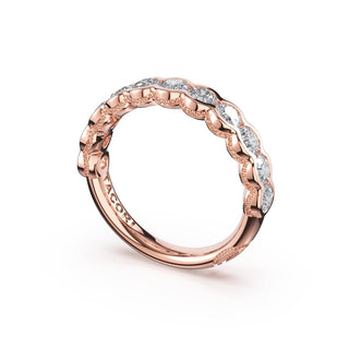 Round Semi-Bezel Eternity Band in 14kt Rose Gold