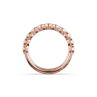 Round Semi-Bezel Eternity Band in 14kt Rose Gold