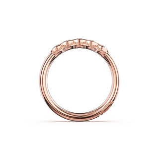 Round Semi-Bezel Eternity Band in 14kt Rose Gold
