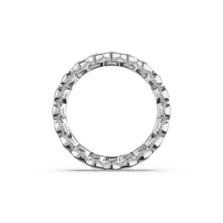 Round Semi-Bezel Eternity Band in 14kt White Gold