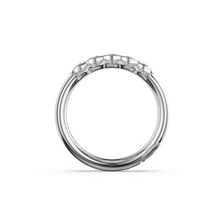 Round Semi-Bezel Eternity Band in 14kt White Gold