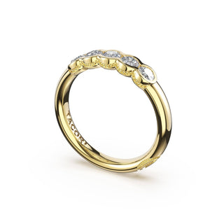 Round Semi-Bezel Eternity Band in 14kt Yellow Gold