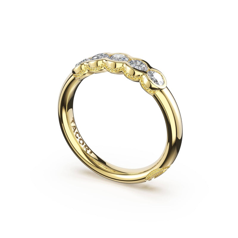 Round Semi-Bezel Eternity Band in 14kt Yellow Gold