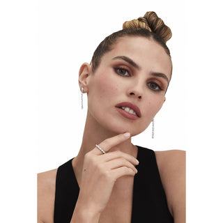 Mixed Diamond Drop Earrings in 14kt Rose Gold