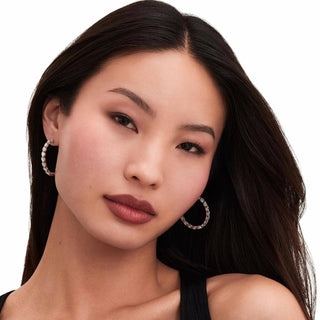 Diamond Hoop Earrings in 14kt White Gold