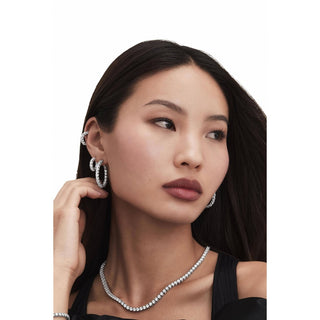 Diamond Hoop Earrings in 14kt White Gold