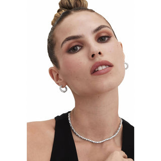 Diamond Huggie Earrings in 14kt White Gold