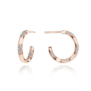 Hoop Earrings, Pulse 20mm in 14kt Rose Gold